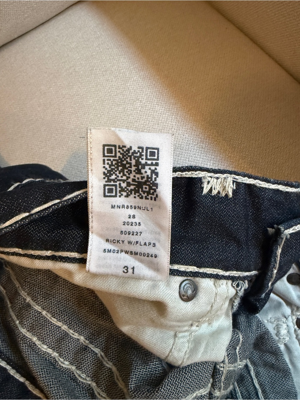 True Religion Men's Dark Ricky W/ Flaps - Picture 9 of 9